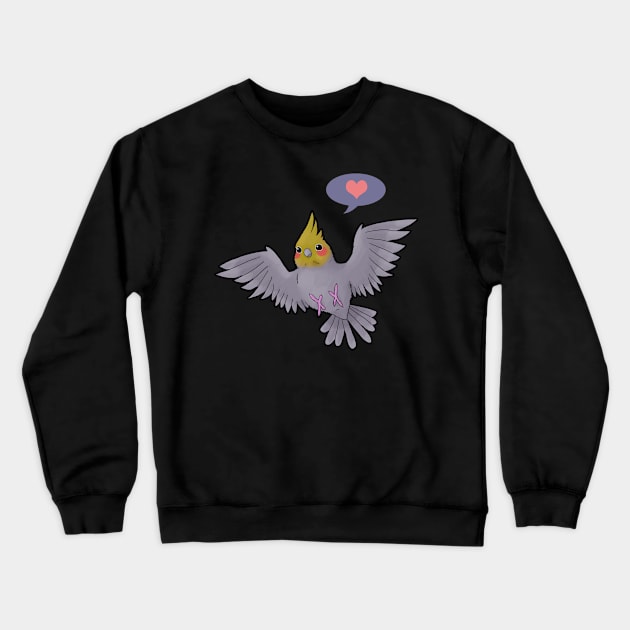 Cockatiel Love Crewneck Sweatshirt by Psitta